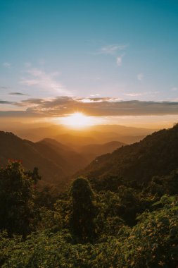 Chiang Mai Tayland 'da güzel bir gün batımı manzarası.