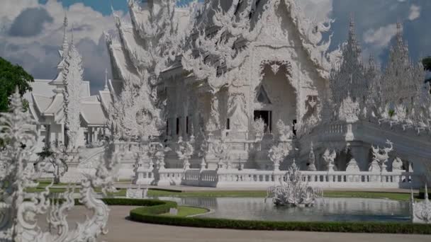 Chiang Rai Thajsko Července 2020 Wat Rong Khun Známý Jako — Stock video