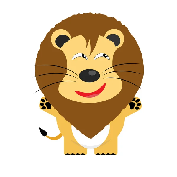 Difícil león gartoon carácter — Vector de stock
