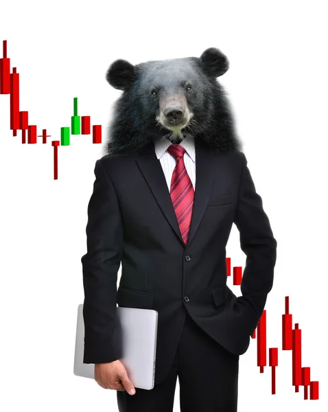 Bear market, stock investment concept — Stock Photo, Image