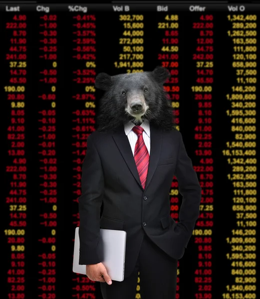 Bear market, stock investment concept — Stock Photo, Image