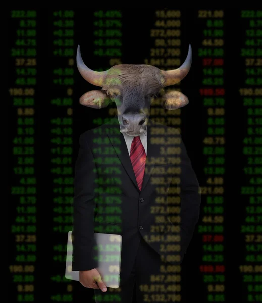 Bull market, stock investment concept — Stock Photo, Image