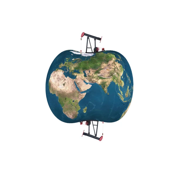 Pumpjack sucking the earth — Stockfoto