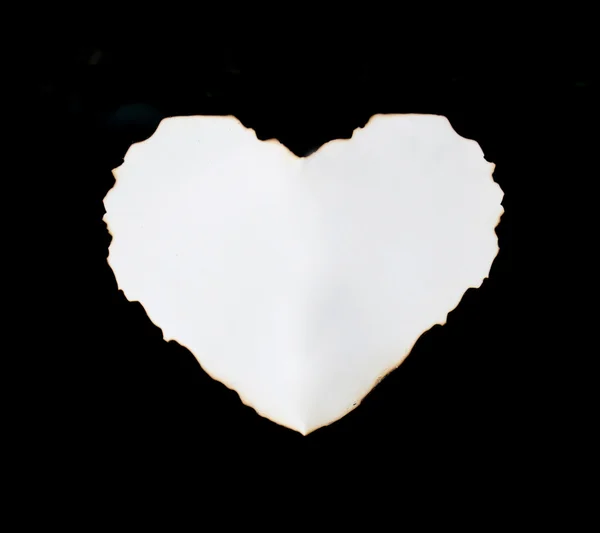 Papier en forme de coeur blanc — Photo