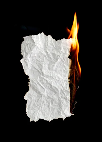 Burning paper — Stock Photo, Image