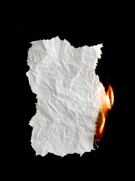 Papier płonący — Zdjęcie stockowe