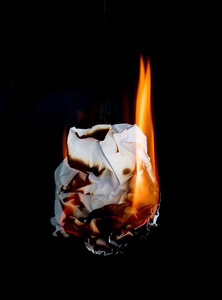 Burning paper — Stock Photo, Image