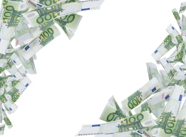 Honderd eurobiljetten frame — Stockfoto