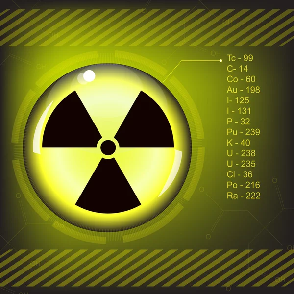 放射能警告シンボル — ストックベクタ