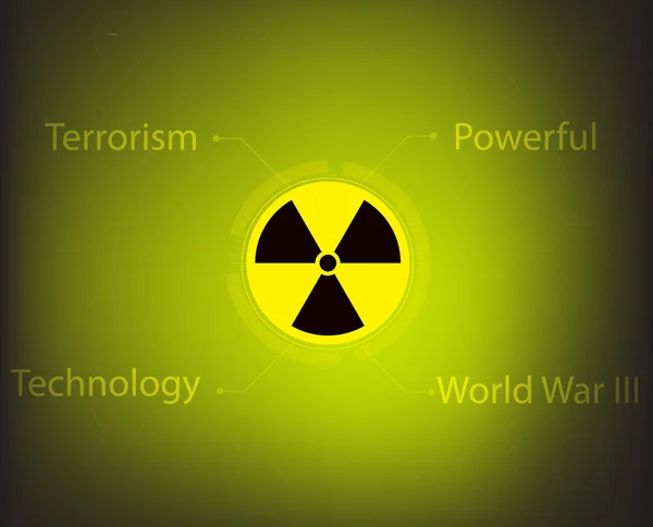 방사선 경고 상징 — 스톡 벡터