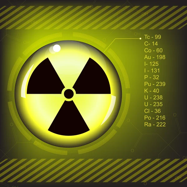 Radiation warning symbol — Stock Vector