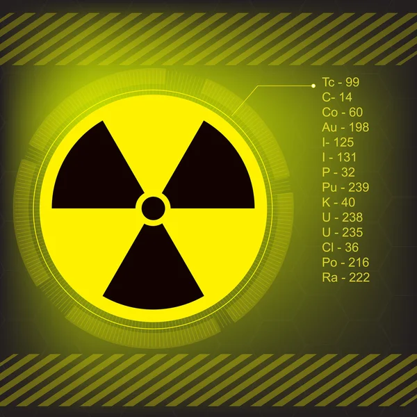 Radiation warning symbol vector — Stock Vector