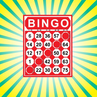 bingo kartı gösteren resim