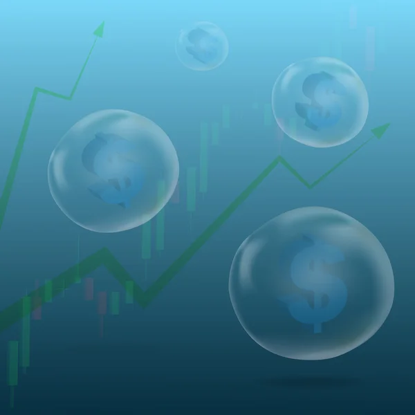 Znak dolaru v bublině — Stockový vektor