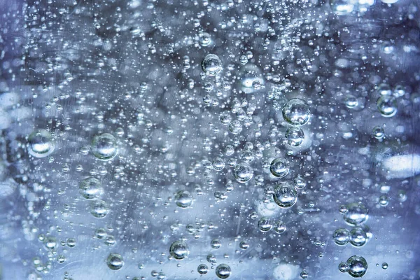 Detailní Záběr Modrého Průhledného Gelu Bublinkami Bublina Abstraktní Textura Vodního — Stock fotografie