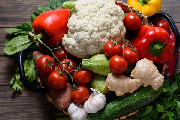 Verschiedene Gemüsesorten Gesundheit Veganes Und Vegetarisches Ernährungskonzept Lebensmittel Reich Antioxidantien — Stockfoto