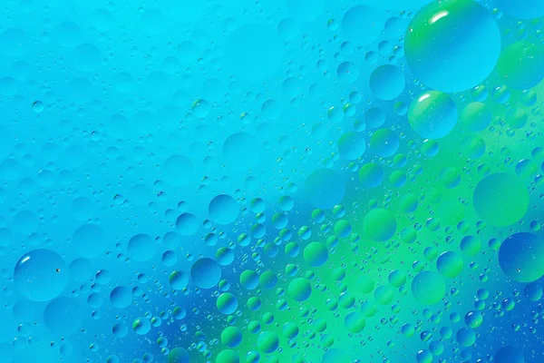 Olja Med Bubblor Ljusblå Turkos Monokrom Bakgrund Abstrakt Utrymme Bakgrund — Stockfoto