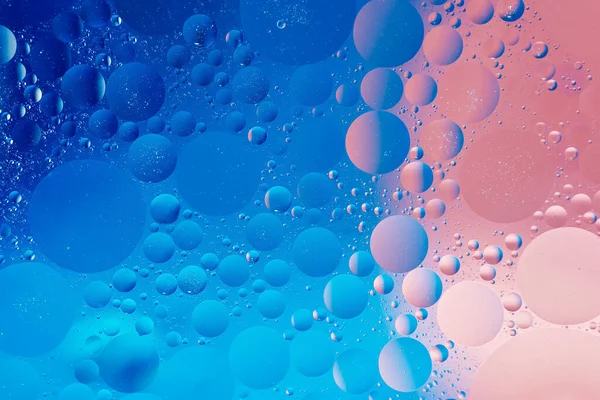 Oil Bubbles Vibrant Blue Turquoise Pink Background Abstract Space Background — Stock Photo, Image