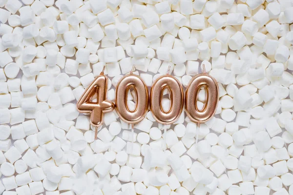 4000 Volgers Kaart Model Voor Sociale Netwerken Blogs Achtergrond Met — Stockfoto