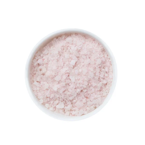 Sale Marino Aromatico Rosa Himalayano Isolato Fondo Bianco Sali Bagno — Foto Stock