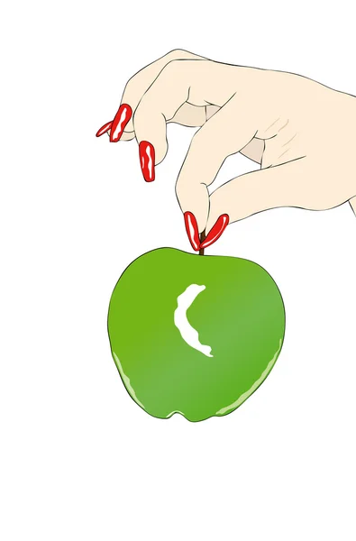 Eva och äpple — Stock vektor