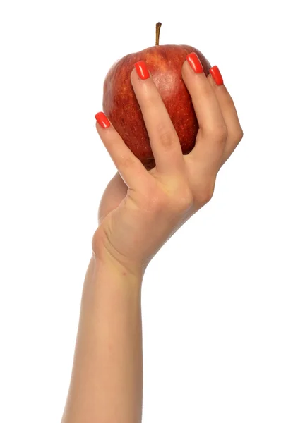 Vrouw hand met apple — Stockfoto