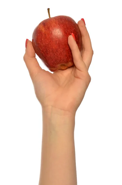 Vrouw hand met apple — Stockfoto