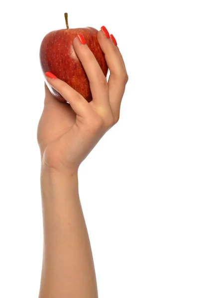 Vrouw hand met apple — Stockfoto