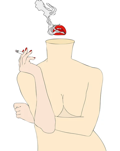 Smoking is out of your mind — Stock Vector