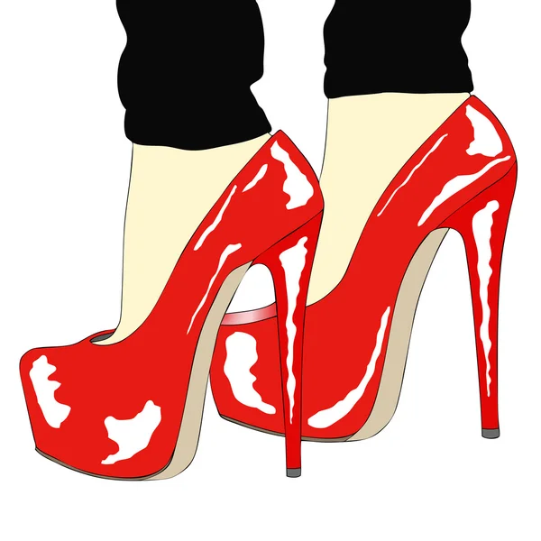 Belles chaussures pour une femme sexy — Image vectorielle