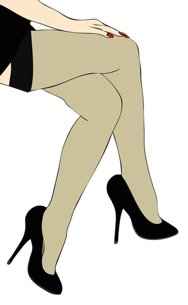 Pernas Uma Mulher Ilustração Que Descreve Belas Pernas Uma Mulher — Fotografia de Stock