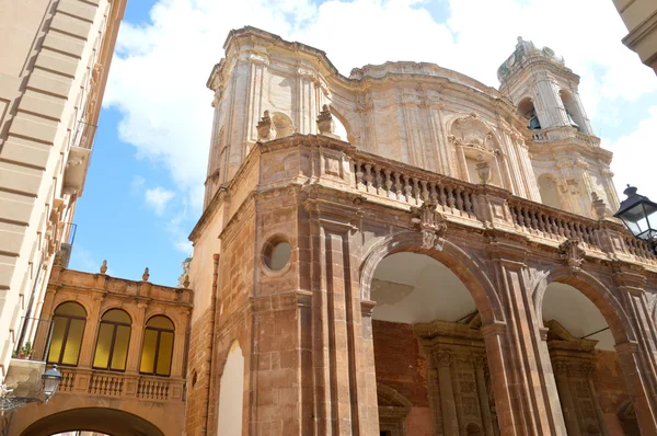 Barokke Kathedraal Stad Van Trapani Sicilië Italië — Stockfoto