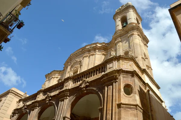 Μπαρόκ Καθεδρικός Πόλης Του Τράπανι Στη Σικελία Ιταλία — Φωτογραφία Αρχείου