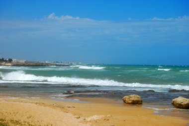 Fırtına Apulia Torre Canne sahil - Apulia - İtalya