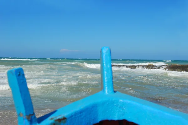 Torre Canne - Puglia - Apulia sahil üzerinde karaya tekneler — Stok fotoğraf