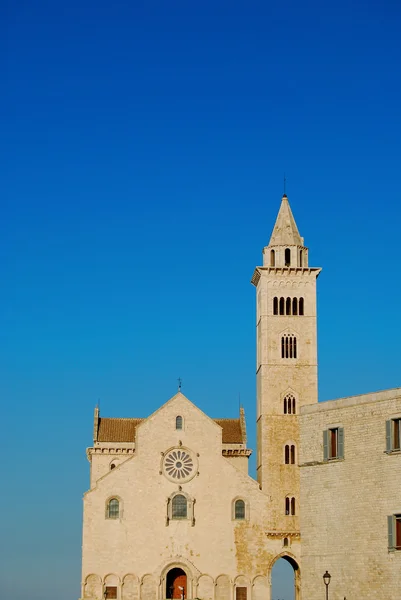 Visa av den romanska kyrkan Trani i Apulien - Italien — Stockfoto