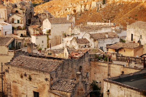 Een uitzicht op de stad provincie Matera in Basilicata - Italië — Stockfoto