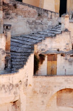 Basilicata - İtalya Matera şehir görünümünü