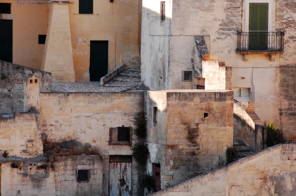 Basilicata - İtalya Matera şehir görünümünü — Stok fotoğraf