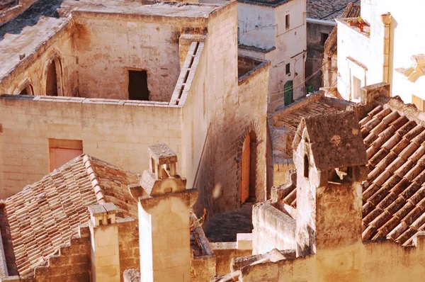 Вид на город Матера в Базиликате - Италия — стоковое фото