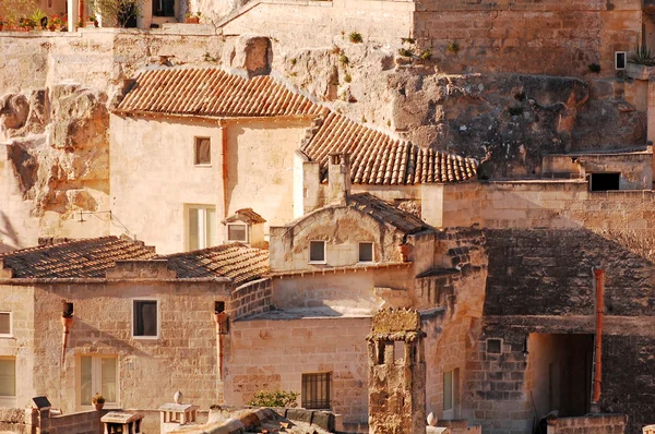 Een uitzicht op de stad provincie Matera in Basilicata - Italië — Stockfoto