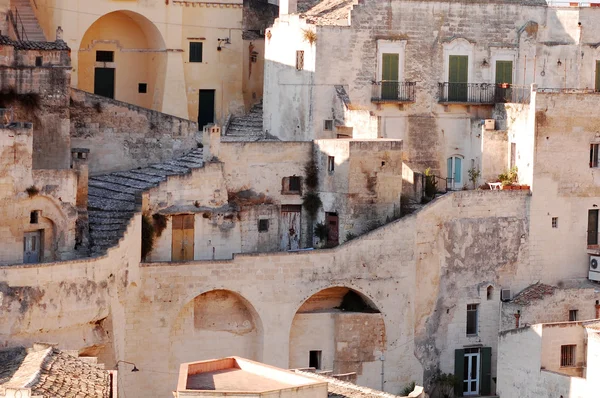 Widok miasta Matera, w Basilicata - Włochy — Zdjęcie stockowe