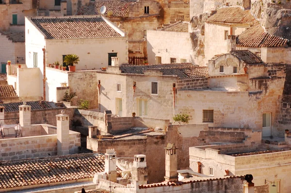 A view of the town of Matera in Basilicata - Italy — Stock Photo, Image