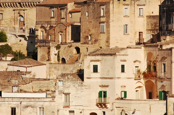 Basilicata - İtalya Matera şehir görünümünü — Stok fotoğraf