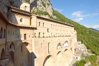 A monastery in the valley of the Benedictine monasteries in Subi clipart