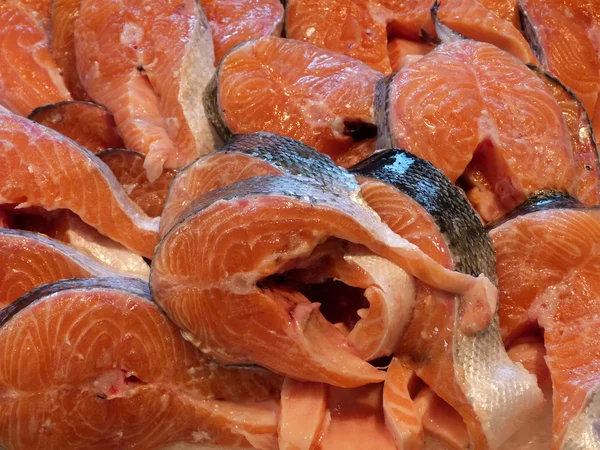 The Salmon steaks — Stock Photo, Image