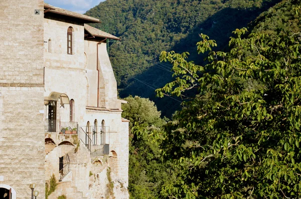 Architettura Religiosa Monastero Nella Valle Dei Monasteri Benedettini Subiaco Nel — Foto Stock