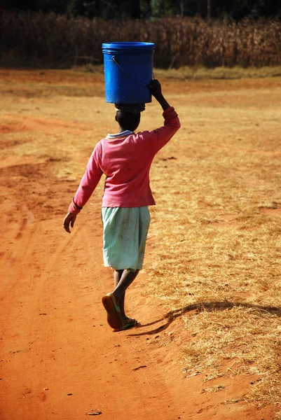 The water bearer - Pomerini - Tanzania - Africa — Stock Photo, Image