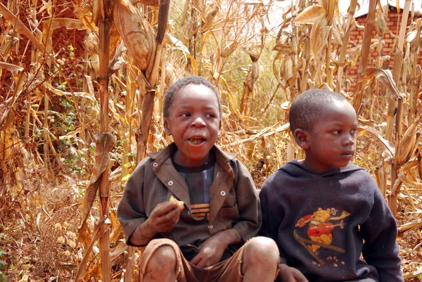 Momentos de la vida cotidiana de los niños en la aldea de Pomerini en Tanzania — Foto de Stock