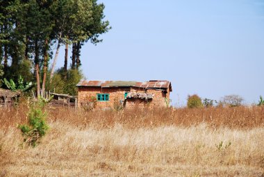 evler ve Tanzanya Afrika pomerini Köyü evleri